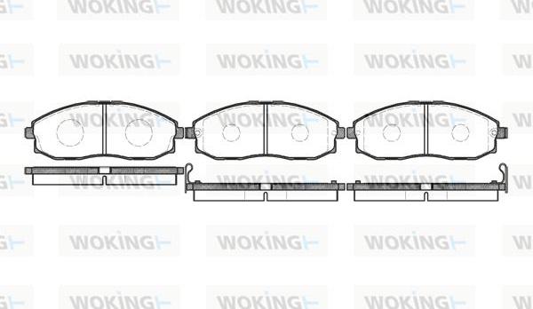 Woking P6033.02 - Kit de plaquettes de frein, frein à disque cwaw.fr