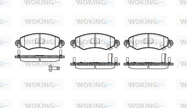 Woking P6023.12 - Kit de plaquettes de frein, frein à disque cwaw.fr