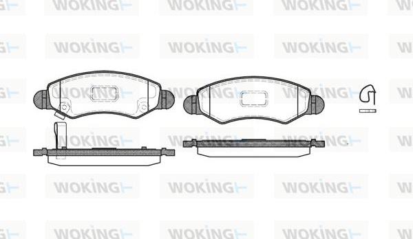 Woking P6023.21 - Kit de plaquettes de frein, frein à disque cwaw.fr