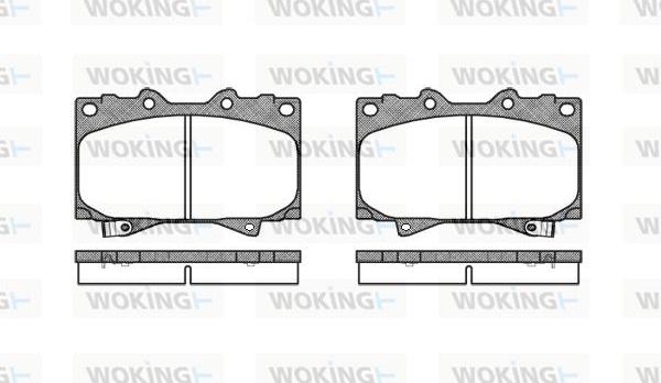 Woking P6073.04 - Kit de plaquettes de frein, frein à disque cwaw.fr