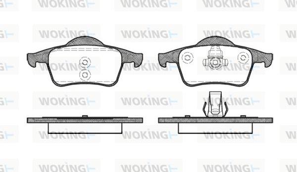 Woking P6143.00 - Kit de plaquettes de frein, frein à disque cwaw.fr