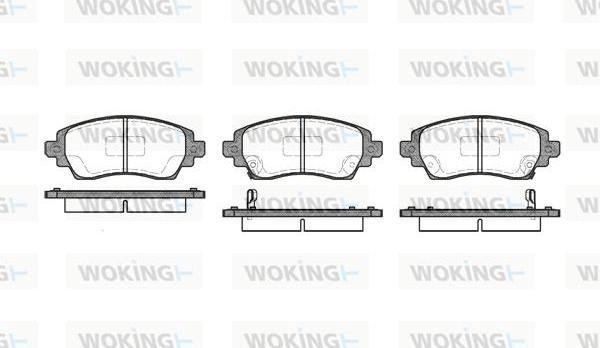 Woking P6163.02 - Kit de plaquettes de frein, frein à disque cwaw.fr