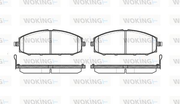 Woking P6113.04 - Kit de plaquettes de frein, frein à disque cwaw.fr