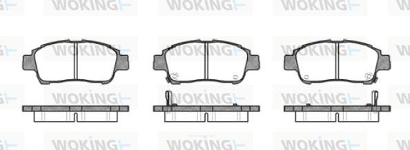 Woking P6123.02 - Kit de plaquettes de frein, frein à disque cwaw.fr