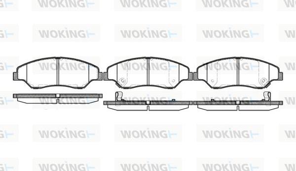 Woking P6393.02 - Kit de plaquettes de frein, frein à disque cwaw.fr