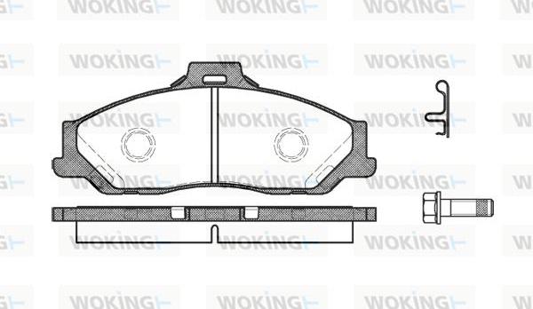 Woking P6303.01 - Kit de plaquettes de frein, frein à disque cwaw.fr