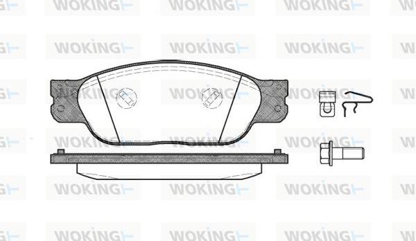 Woking P6313.00 - Kit de plaquettes de frein, frein à disque cwaw.fr