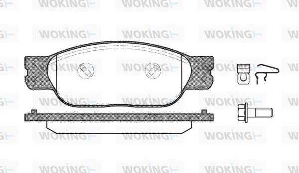 Woking P6313.10 - Kit de plaquettes de frein, frein à disque cwaw.fr