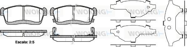 Woking P6243.42 - Kit de plaquettes de frein, frein à disque cwaw.fr