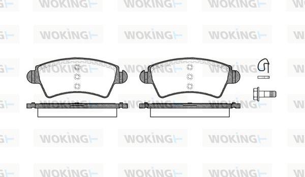 Woking P6263.10 - Kit de plaquettes de frein, frein à disque cwaw.fr