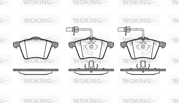 Woking P6213.02 - Kit de plaquettes de frein, frein à disque cwaw.fr