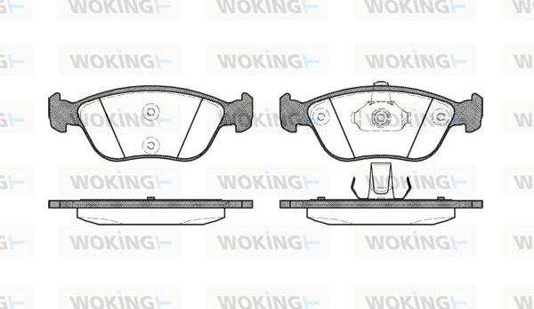 Woking P6223.00 - Kit de plaquettes de frein, frein à disque cwaw.fr