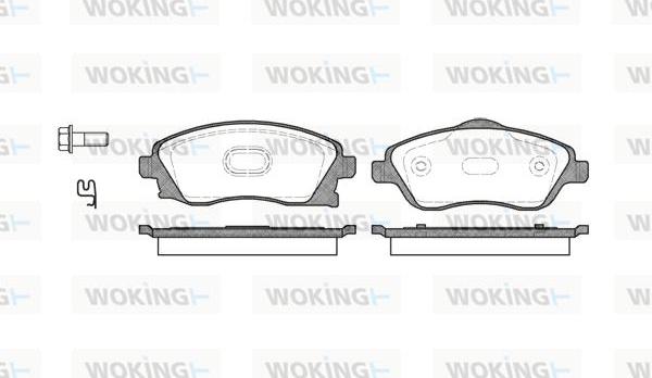 Woking P6743.12 - Kit de plaquettes de frein, frein à disque cwaw.fr