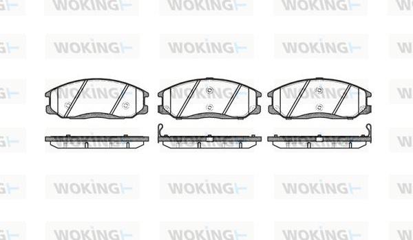 Woking P6713.02 - Kit de plaquettes de frein, frein à disque cwaw.fr