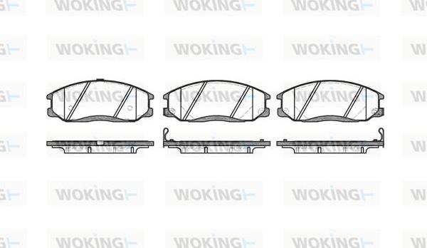 Woking P6713.22 - Kit de plaquettes de frein, frein à disque cwaw.fr