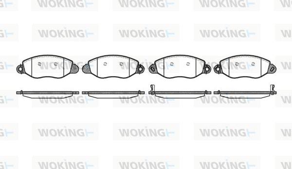 Woking P6723.12 - Kit de plaquettes de frein, frein à disque cwaw.fr