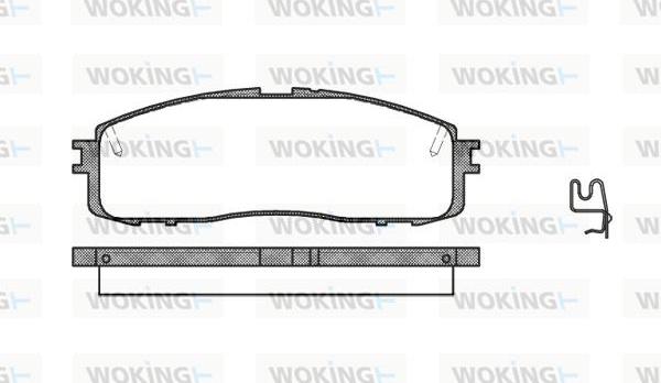 Woking P0993.34 - Kit de plaquettes de frein, frein à disque cwaw.fr