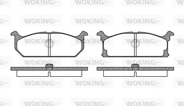 Woking P0943.00 - Kit de plaquettes de frein, frein à disque cwaw.fr