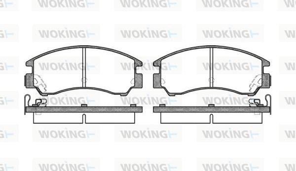 Woking P0913.04 - Kit de plaquettes de frein, frein à disque cwaw.fr