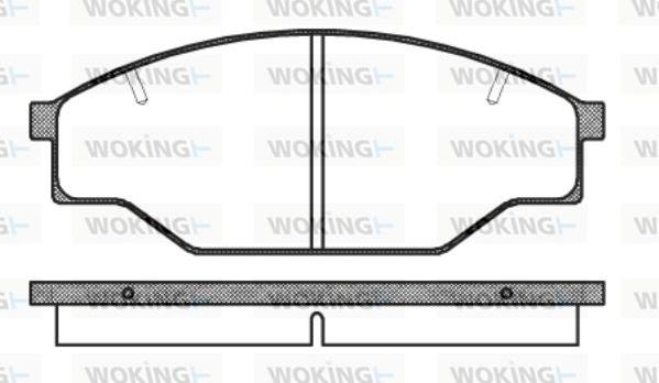 Woking P0973.10 - Kit de plaquettes de frein, frein à disque cwaw.fr