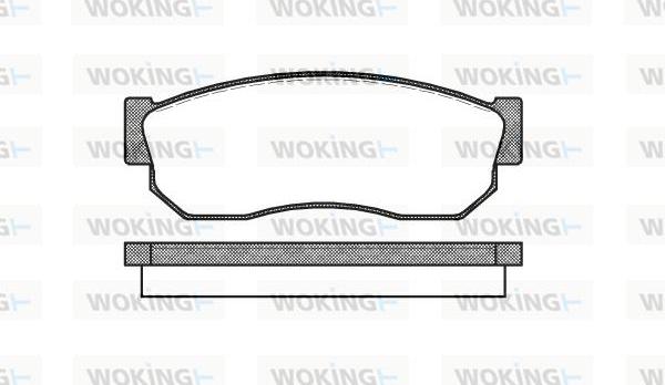 Woking P0493.10 - Kit de plaquettes de frein, frein à disque cwaw.fr