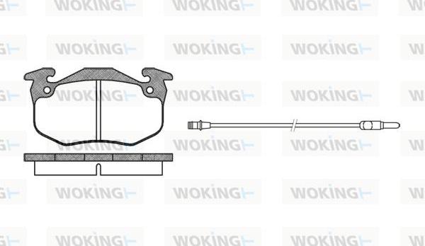 Woking P0443.42 - Kit de plaquettes de frein, frein à disque cwaw.fr