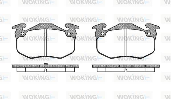 Woking P0443.50 - Kit de plaquettes de frein, frein à disque cwaw.fr