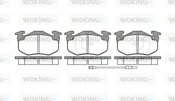 Woking P0443.02 - Kit de plaquettes de frein, frein à disque cwaw.fr