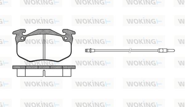 Woking P0443.12 - Kit de plaquettes de frein, frein à disque cwaw.fr