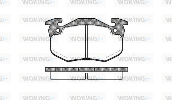 Woking P0443.80 - Kit de plaquettes de frein, frein à disque cwaw.fr