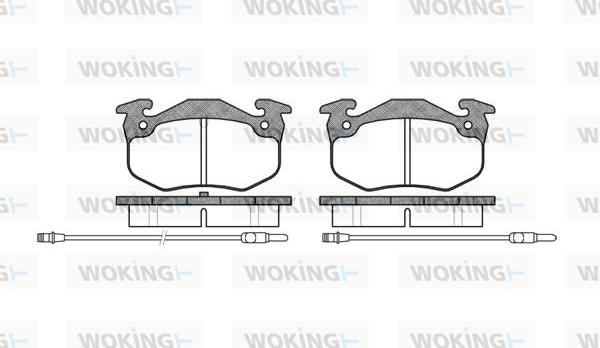 Woking P0443.24 - Kit de plaquettes de frein, frein à disque cwaw.fr