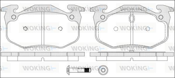 Woking P0443.70 - Kit de plaquettes de frein, frein à disque cwaw.fr