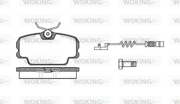 Woking P0453.02 - Kit de plaquettes de frein, frein à disque cwaw.fr