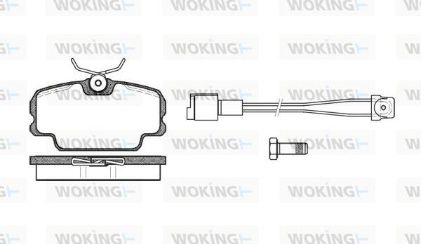 Woking P0453.11 - Kit de plaquettes de frein, frein à disque cwaw.fr