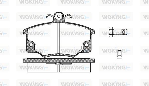 Woking P0463.44 - Kit de plaquettes de frein, frein à disque cwaw.fr