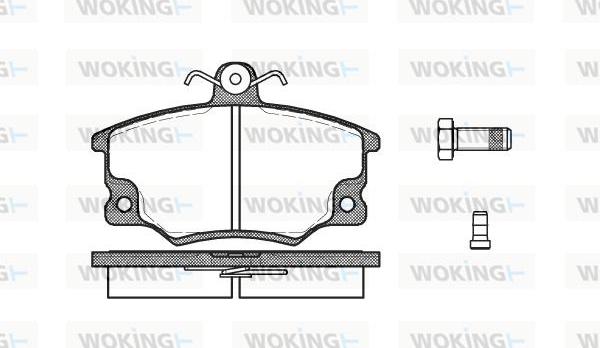 Woking P0463.14 - Kit de plaquettes de frein, frein à disque cwaw.fr