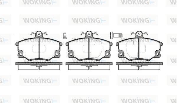 Woking P0463.80 - Kit de plaquettes de frein, frein à disque cwaw.fr