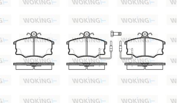 Woking P0463.32 - Kit de plaquettes de frein, frein à disque cwaw.fr