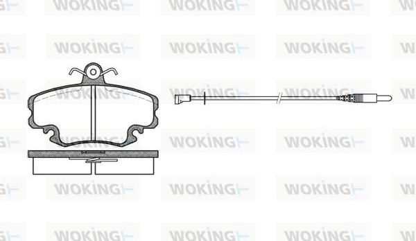 Woking P0413.32 - Kit de plaquettes de frein, frein à disque cwaw.fr