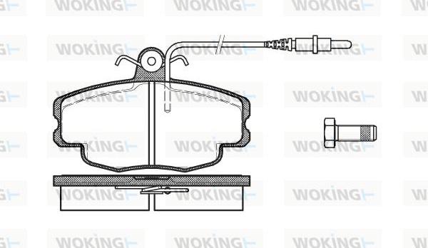 Woking P0413.24 - Kit de plaquettes de frein, frein à disque cwaw.fr