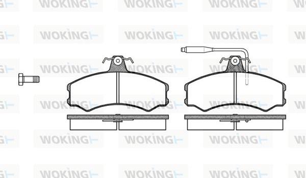 Woking P0433.02 - Kit de plaquettes de frein, frein à disque cwaw.fr