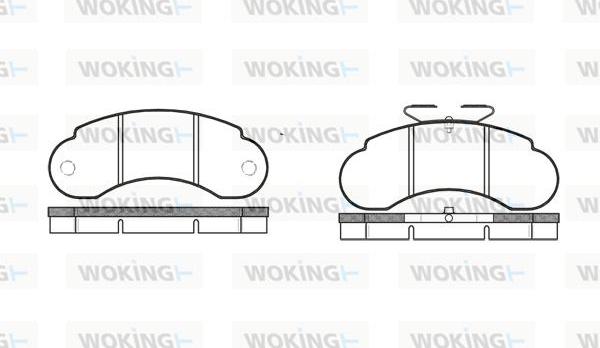 Woking P0423.00 - Kit de plaquettes de frein, frein à disque cwaw.fr