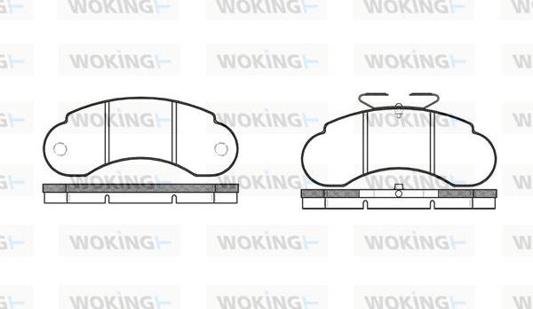 Woking P0423.10 - Kit de plaquettes de frein, frein à disque cwaw.fr