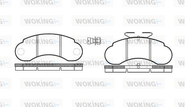 Woking P0423.20 - Kit de plaquettes de frein, frein à disque cwaw.fr