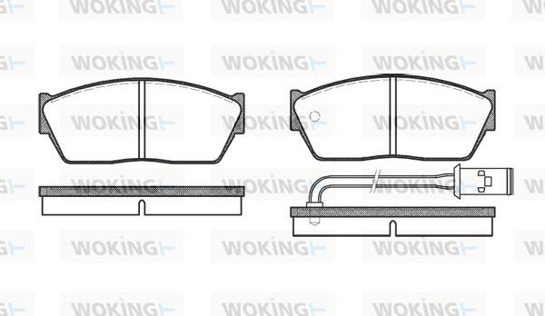 Woking P0473.11 - Kit de plaquettes de frein, frein à disque cwaw.fr