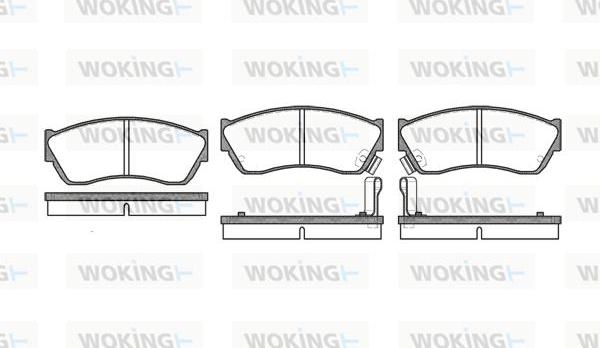 Woking P0473.22 - Kit de plaquettes de frein, frein à disque cwaw.fr