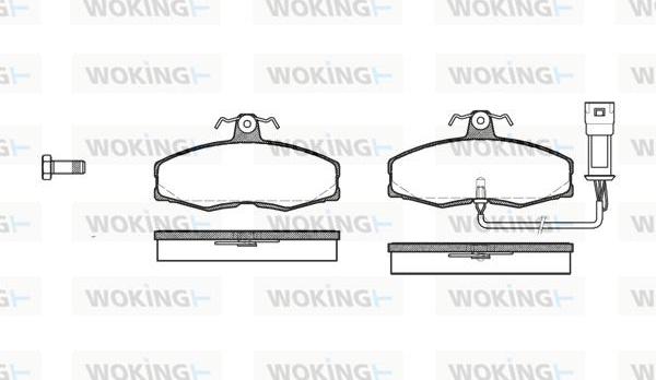 Woking P0543.02 - Kit de plaquettes de frein, frein à disque cwaw.fr