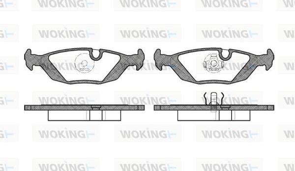 Woking P0553.00 - Kit de plaquettes de frein, frein à disque cwaw.fr