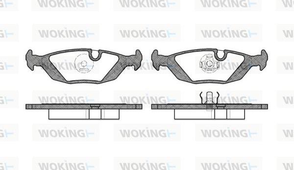 Woking P0553.10 - Kit de plaquettes de frein, frein à disque cwaw.fr