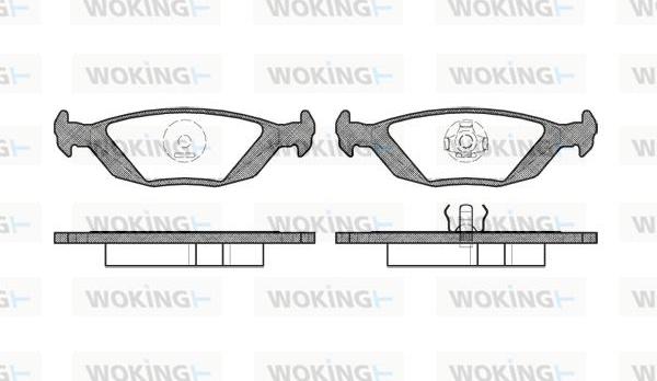 Woking P0553.20 - Kit de plaquettes de frein, frein à disque cwaw.fr